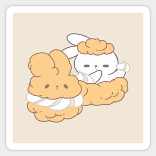 Cute Bunnies in Bunibuni Creampuff Sticker